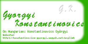 gyorgyi konstantinovics business card