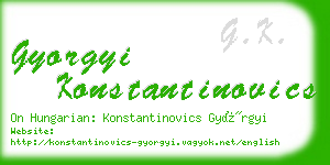gyorgyi konstantinovics business card